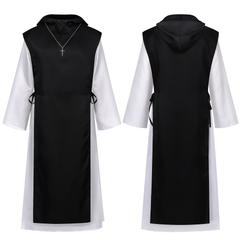 Mönchsrobe – Kapuzenkleid mit Gürtel & Kette, UNISEX