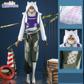 Ashe Overwatch Hoodie Kostuem Cosplay Damen Weiss Gruen