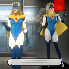 Jin Yaoguang Superhero Dispatch Kampfanzug Cosplay Kostuem Damen Blau
