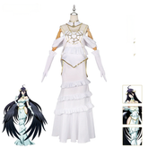 Albedo Overlord Weisses Gothic Kleid Cosplay Kostuem Damen