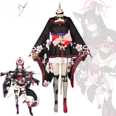 Wakamo Blue Archive Bühnen-Outfit Cosplay Kostuem Damen Rot Weiß