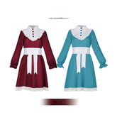 Lily Rot Blau Supernatural Rot-Blaues Kleid Cosplay Kostuem Damen