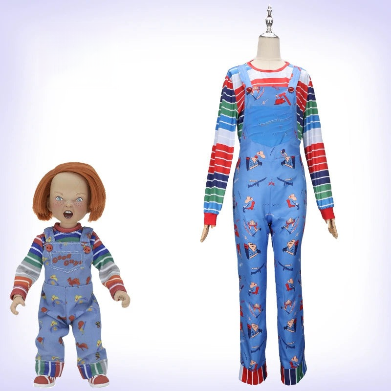 Chucky Season 2 Chucky Latzhose-Kostuem Cosplay Kostuem Damen