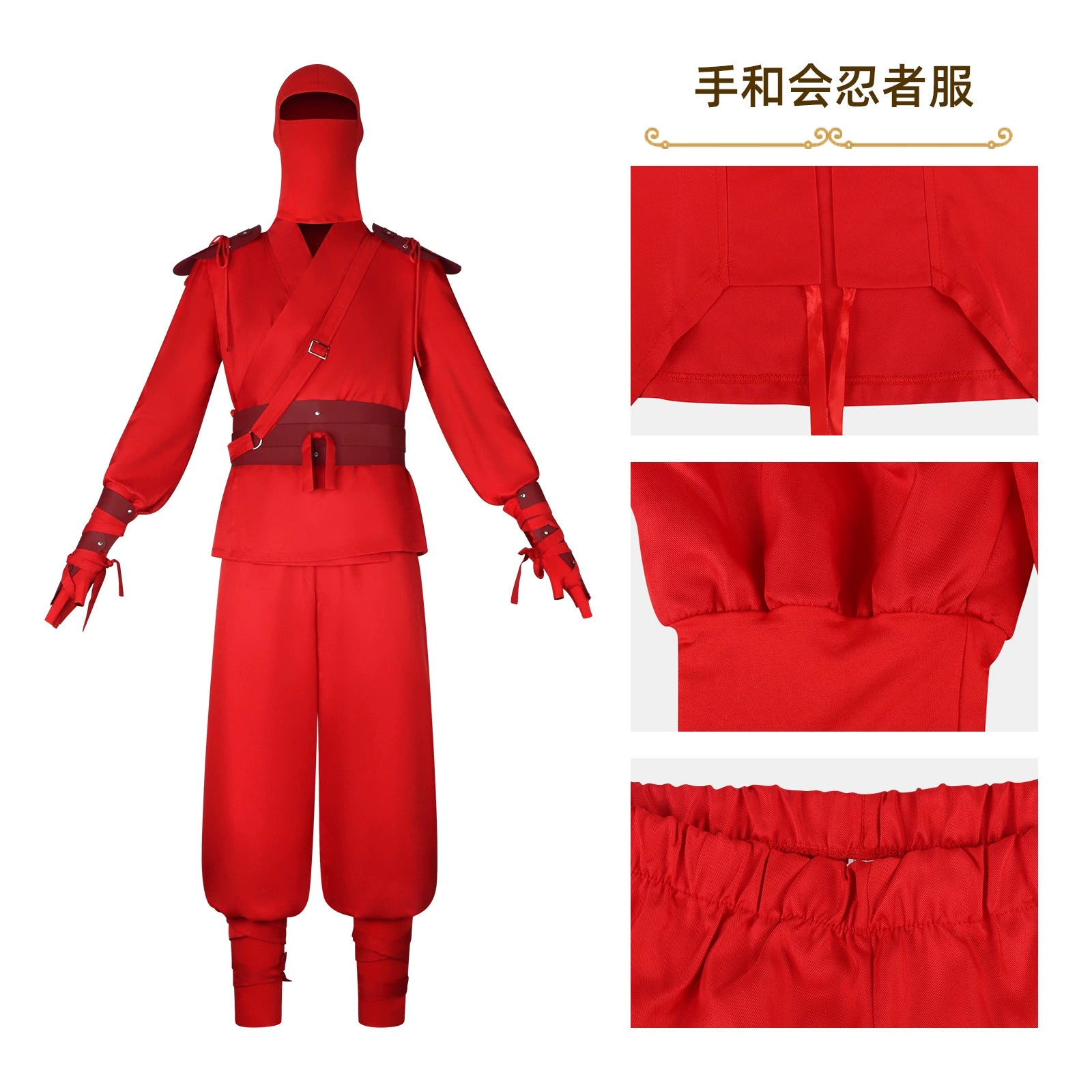 Hand Ninja Spider-Man Schwarzer Ninja-Anzug Cosplay Kostuem Damen