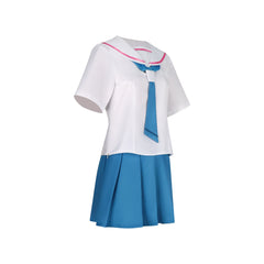 Kaguya Idol Matrosenkleid Cosplay Kostuem Damen Weiß Blau