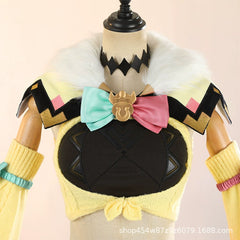 Varesa Genshin Impact Anzug Cosplay Kostuem Damen Gelb Schwarz
