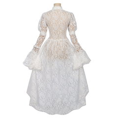 Viktorianisches Spitzenkleid – elegantes Glockenärmel-Kleid für Ball & Bühne, DAMEN