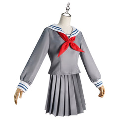 Hoshino Ichika Project Sekai Matrosen-Uniform Cosplay Kostuem Damen Blau Weiß