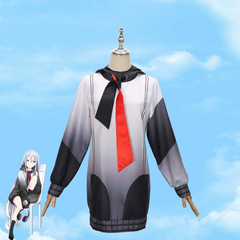 Yoisaki Kanade Project Sekai Bühnen-Outfit Cosplay Kostuem Damen Weiß Blau