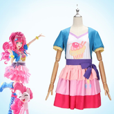 Pinkie Pie My Little Pony Prinzessin Kleid Cosplay Kostuem Damen