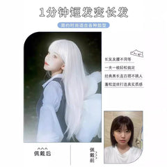 White Bangs Cosplay Peruecke Damen