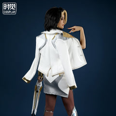 Jinyu Overwatch Gold-Schwarzes Anzug-Set Cosplay Kostuem Damen