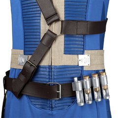 Fallout Power Armor Vault Suit Cosplay Kostuem Damen Blau Beige