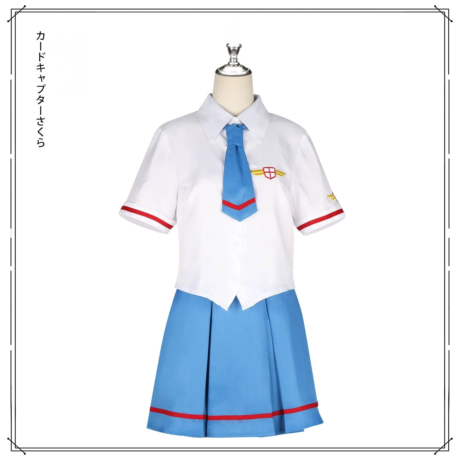 Sakura Clear Card CardCaptor Sakura Sommer-Schuluniform Cosplay Kostuem Damen