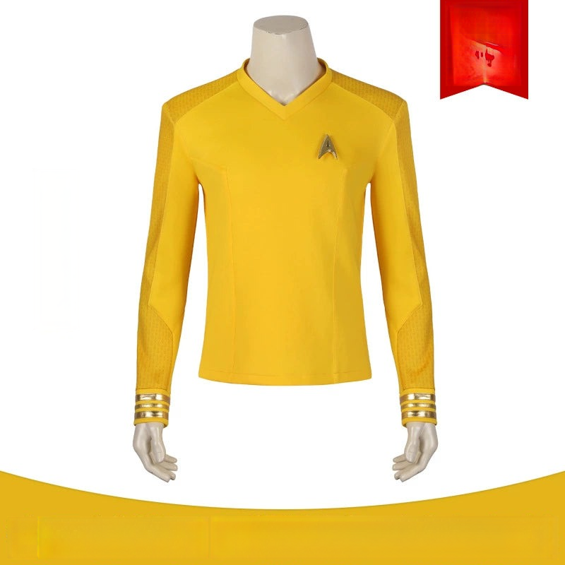 Pike Star Trek Uniform Cosplay Kostuem Damen Gelb