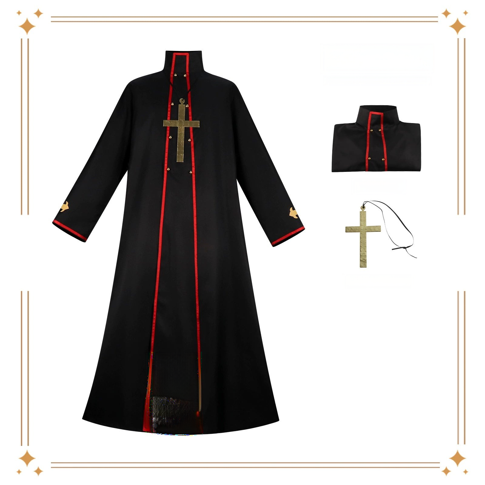 Wizard Cleric Halloween & Mittelalter Mystische Kutte Cosplay Kostuem Damen