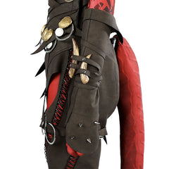 Karlach Baldurs Gate 3 Kostuem Cosplay Damen Rot Schwarz