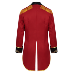 Roter Stehkragen-Mantel – Mittelalter Bühnenjacke, HERREN