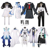 Wuthering Waves Uniform mit Jacke Cosplay Kostuem Damen Schwarz Weiß