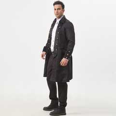 Jacquard-Uniformmantel – Retro-Herrenmantel bis 5XL, HERREN