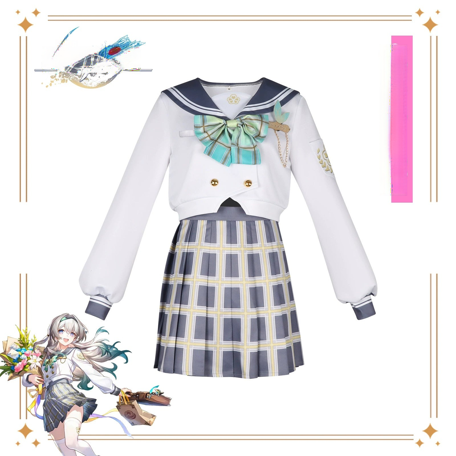 Firefly Honkai JK Kleid Cosplay Kostuem Damen