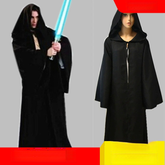 Jedi Cape Star Wars Umhang mit Kapuze Cosplay Kostuem Damen