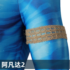 Jake Sully Avatar Body Cosplay Kostuem Damen Blau