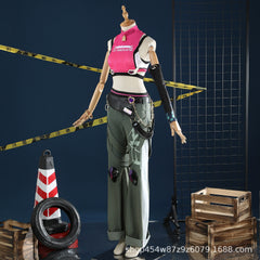 Juno Overwatch Anzug Cosplay Kostuem Damen Rosa Schwarz