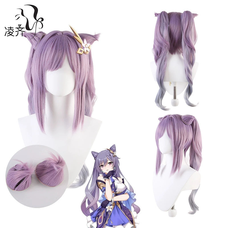 Keqing Cosplay Peruecke Damen