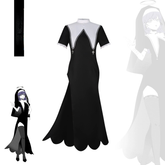 Asahina Mafuyu Project Sekai Nonnen-Kleid Cosplay Kostuem Damen Schwarz