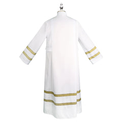 Priest Halloween & Mittelalter Weisse Priestertalar Cosplay Kostuem Damen
