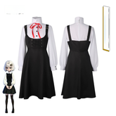 Mia Schwarz Weiss Supernatural Schwarz-Weisses Kleid Cosplay Kostuem Damen