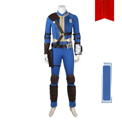 Fallout Power Armor Vault Suit Cosplay Kostuem Damen Blau Beige