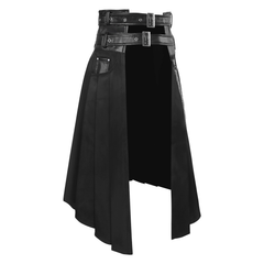 Gothic Herrenrock – asymmetrischer Faltenrock für Dark Fashion, HERREN