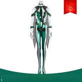 Eve Stellar Blade Overall Cosplay Kostuem Damen Gruen Grau