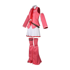 Miku Baer Kollab Vocaloid Pinkes Kollab-Set Cosplay Kostuem Damen