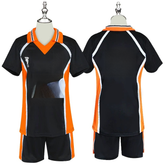 Shoyo Hinata Haikyuu Volleyball-Set Cosplay Kostuem Damen Schwarz Orange