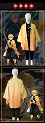 Demon Slayer Agatsuma Zenitsu Cosplay Costume Set