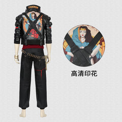 Game Cyberpunk 2077 Jackie Welles Cosplay Costume Full Set Punk Jacket Pants Suit
