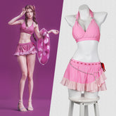 Game FF7 Final Fantasy 7: Rebirth Aerith Gainsborough Cosplay Costume Pink Swimsuit Female