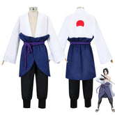 Naruto Shippuden Sasuke Uchiha Cosplay Costume Complete Set White