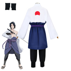 Naruto Shippuden Sasuke Uchiha Cosplay Costume Complete Set White