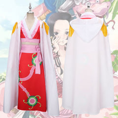 One Piece Boa Hancock the Snake Princess Cosplay Costume Red Cheongsam Suit