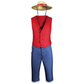 Live-action film One Piece Luffy costume hat full cosplay costume set