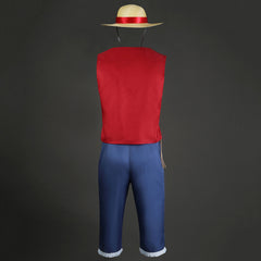 Live-action film One Piece Luffy costume hat full cosplay costume set