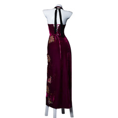 Resident Evil 4 Remake King Ada Cosplay Embroidered Cheongsam Costume Set