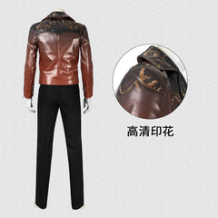 Resident Evil 4 Remake Luis Sera Cosplay Costume Leather Jacket Jacket Set
