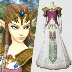The Legend of Zelda Twilight Princess Princess Zelda Cosplay Costumes Full Set of Court Dresses