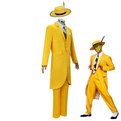 The Mask Jim Carrey Cosplay Costume Clothing Hat Full Set
