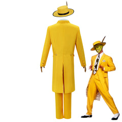 The Mask Jim Carrey Cosplay Costume Clothing Hat Full Set